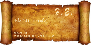 Hódi Ernő névjegykártya